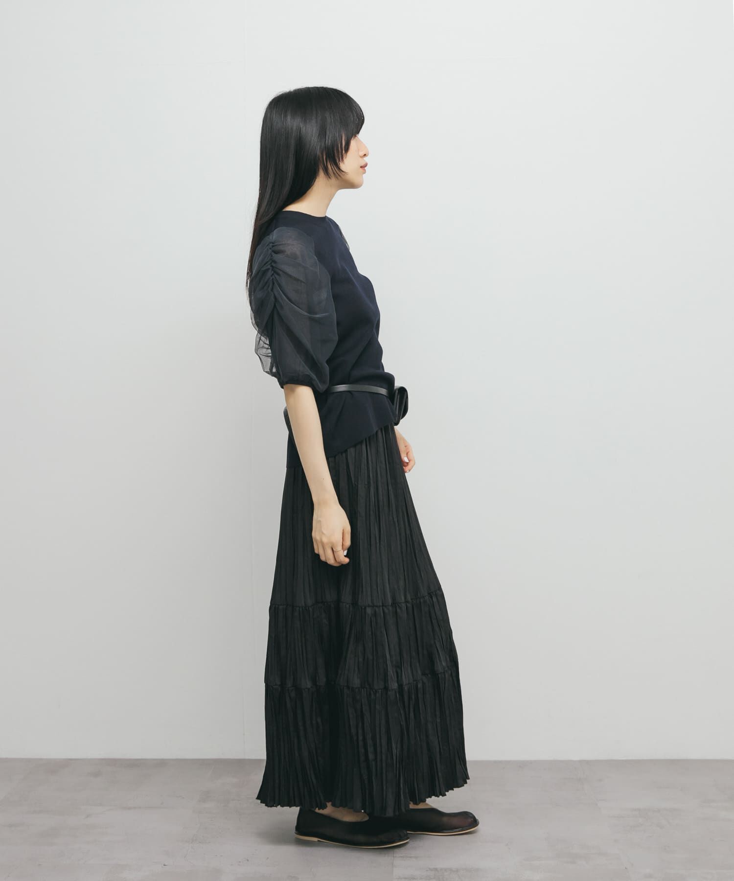  「チュールスリーブニット」|ニット・セーター|