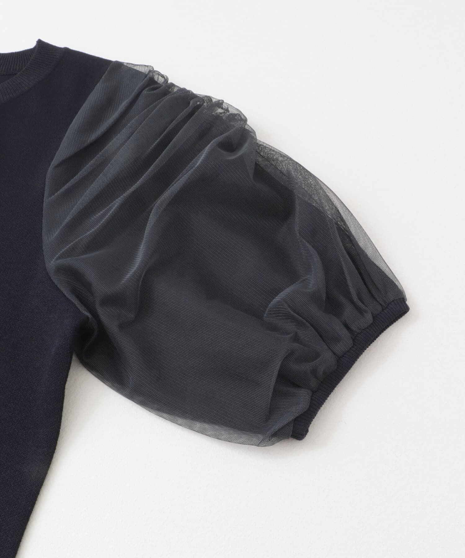  「チュールスリーブニット」|ニット・セーター|