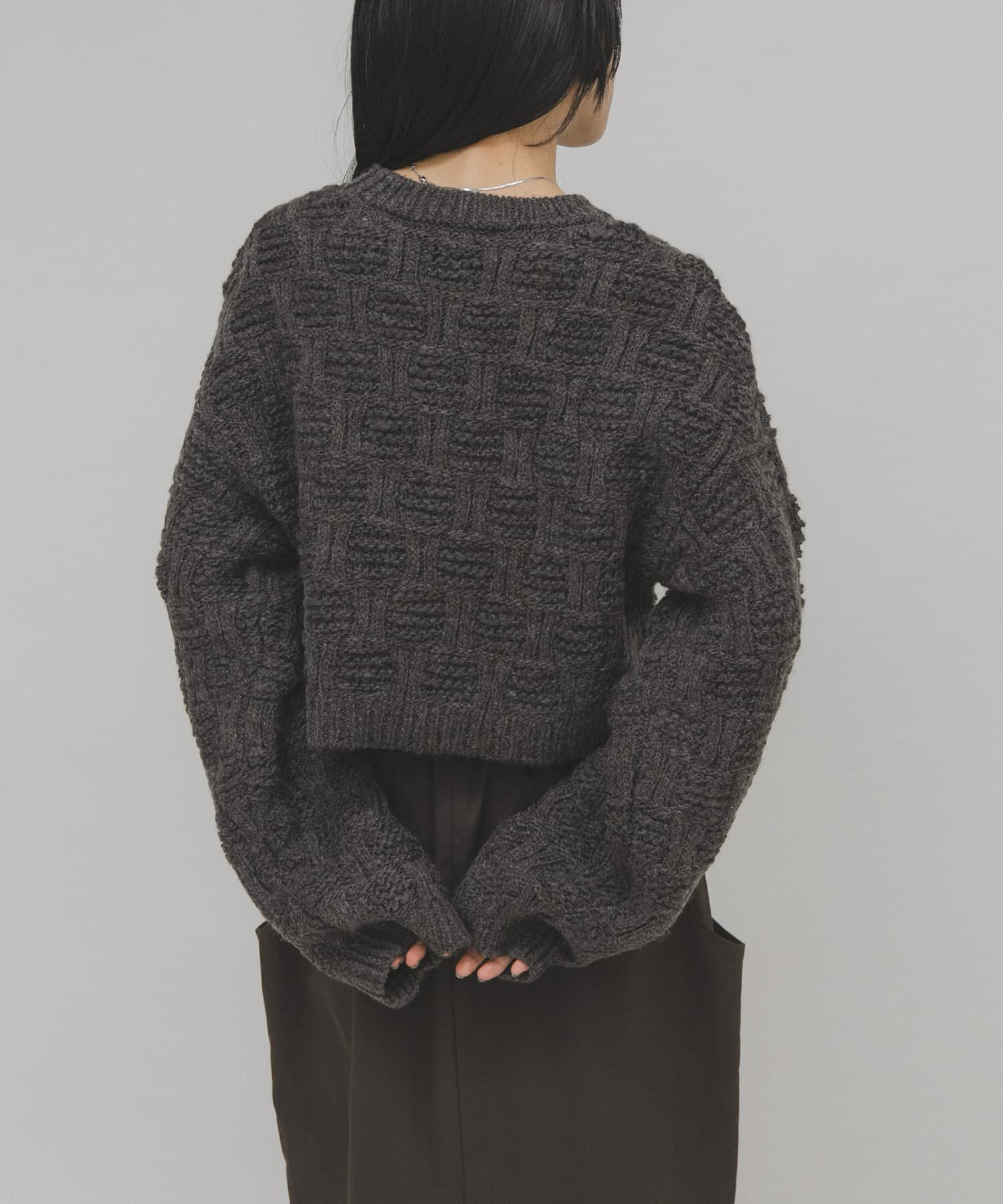  「グリッドパターンニット」|ニット・セーター|