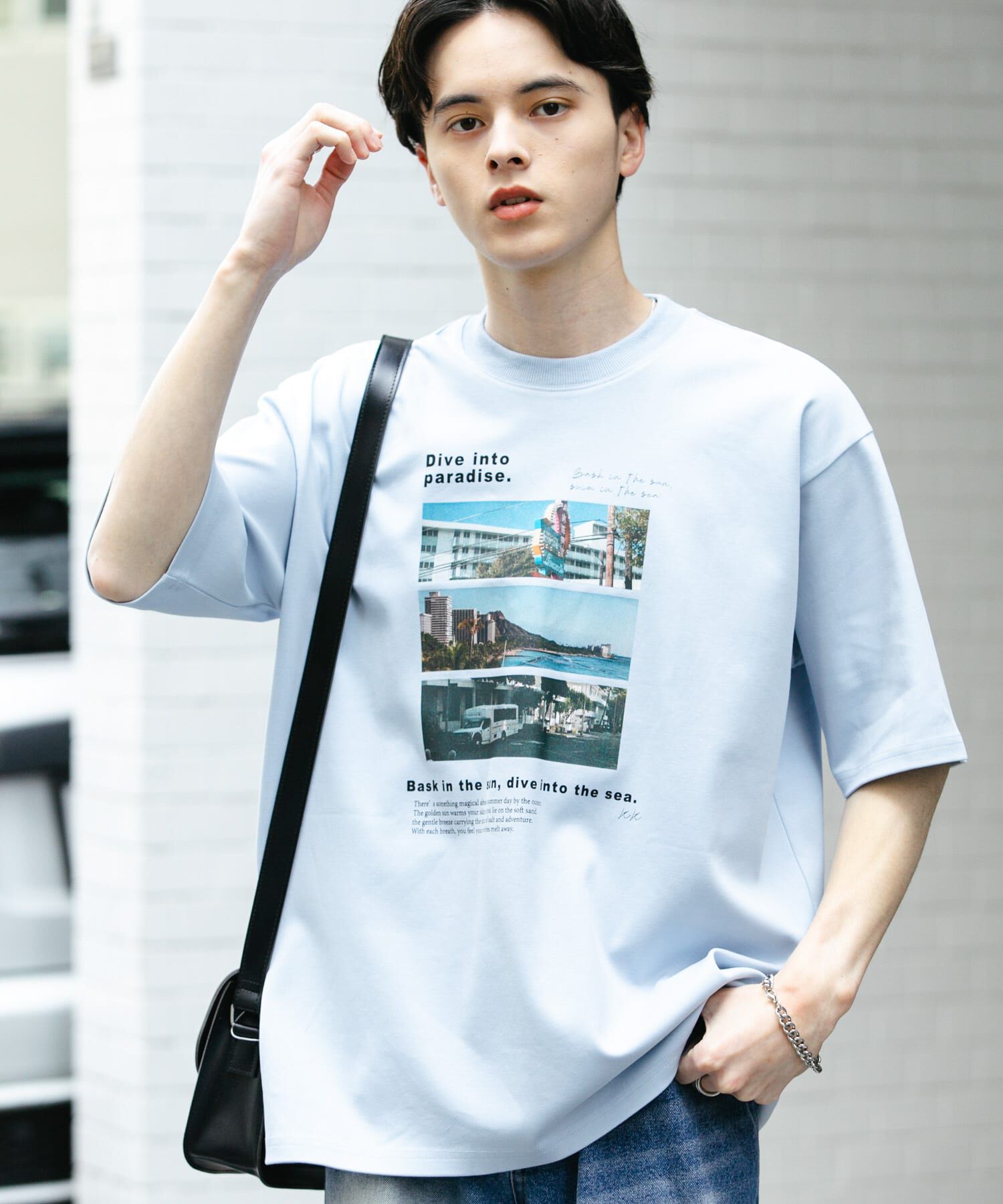 SENSE OF PLACE by URBAN RESEARCH「Cityscape photo Short-Sleeve T-shirts」|Tシャツ・カットソー|