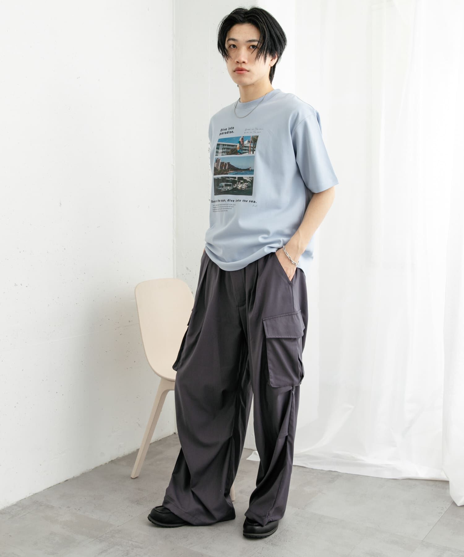 SENSE OF PLACE by URBAN RESEARCH「Cityscape photo Short-Sleeve T-shirts」|Tシャツ・カットソー|