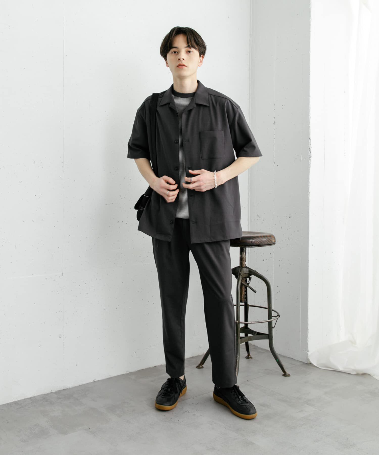 SENSE OF PLACE by URBAN RESEARCH「『ユニセックス』オープンカラールーズショートスリーブシャツ」|シャツ・ブラウス|