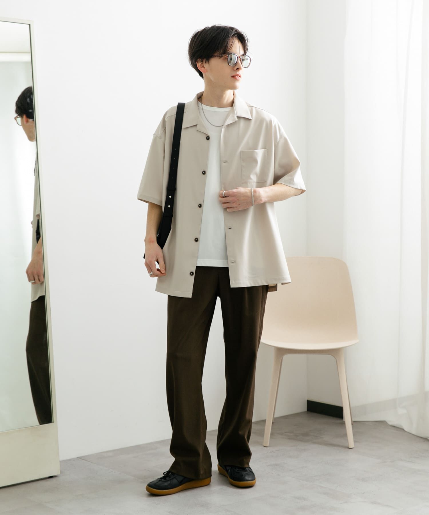 SENSE OF PLACE by URBAN RESEARCH「『ユニセックス』オープンカラールーズショートスリーブシャツ」|シャツ・ブラウス|