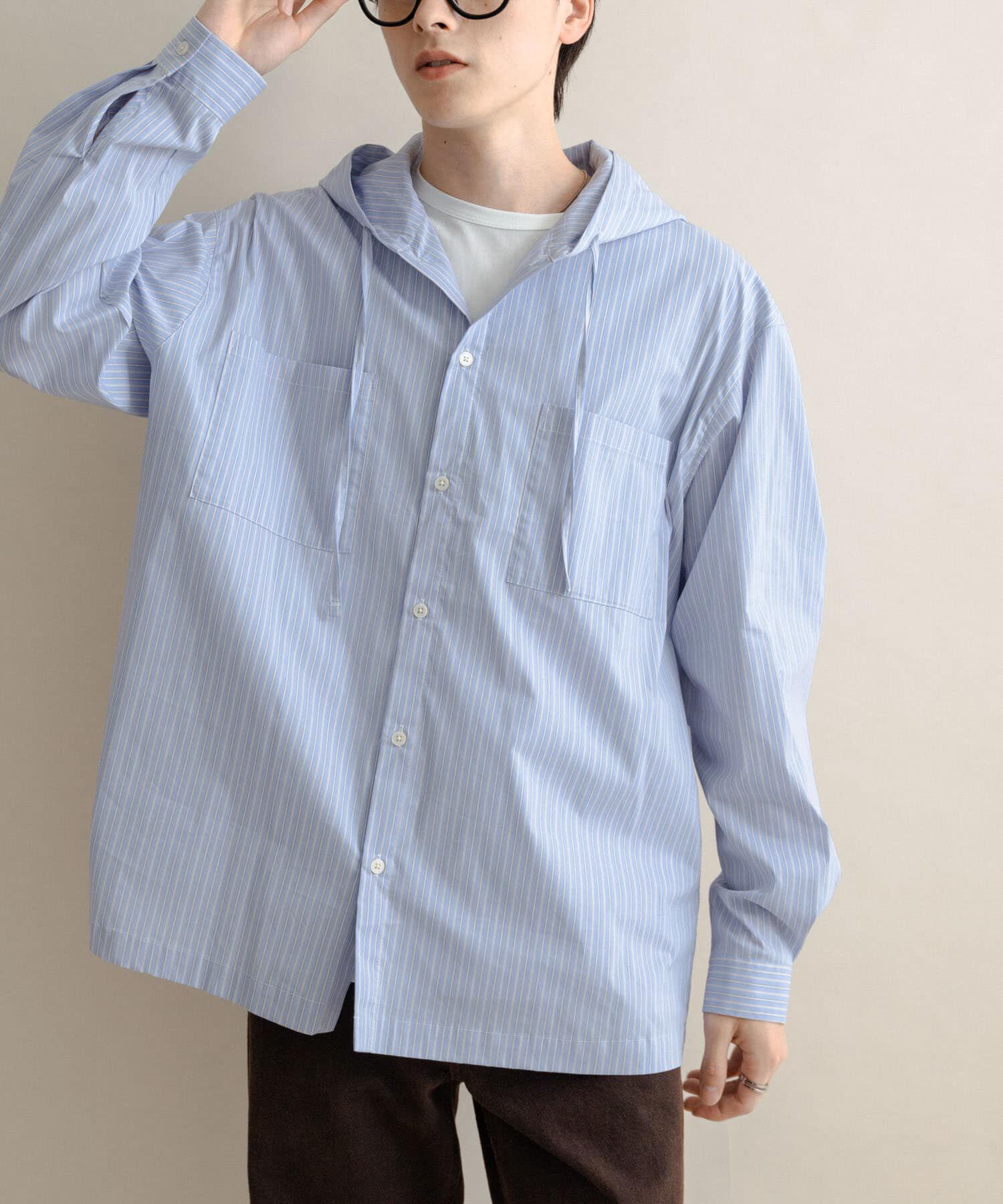 SENSE OF PLACE by URBAN RESEARCH「ストライプフーディールーズシャツ」|シャツ・ブラウス|