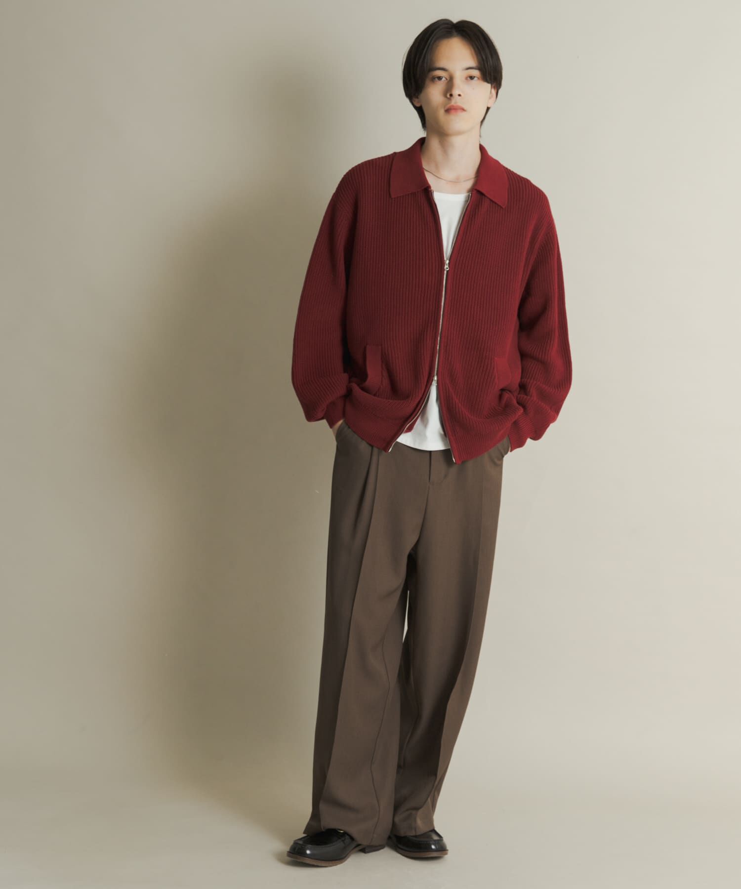 SENSE OF PLACE by URBAN RESEARCH「ダブルジップニットカーディガン」|ニット・セーター|