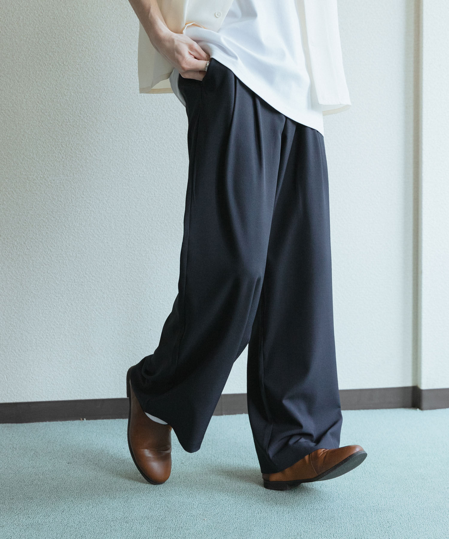 SENSE OF PLACE by URBAN RESEARCH「『速乾』ドライタッチ2タックワイドパンツ」|その他|