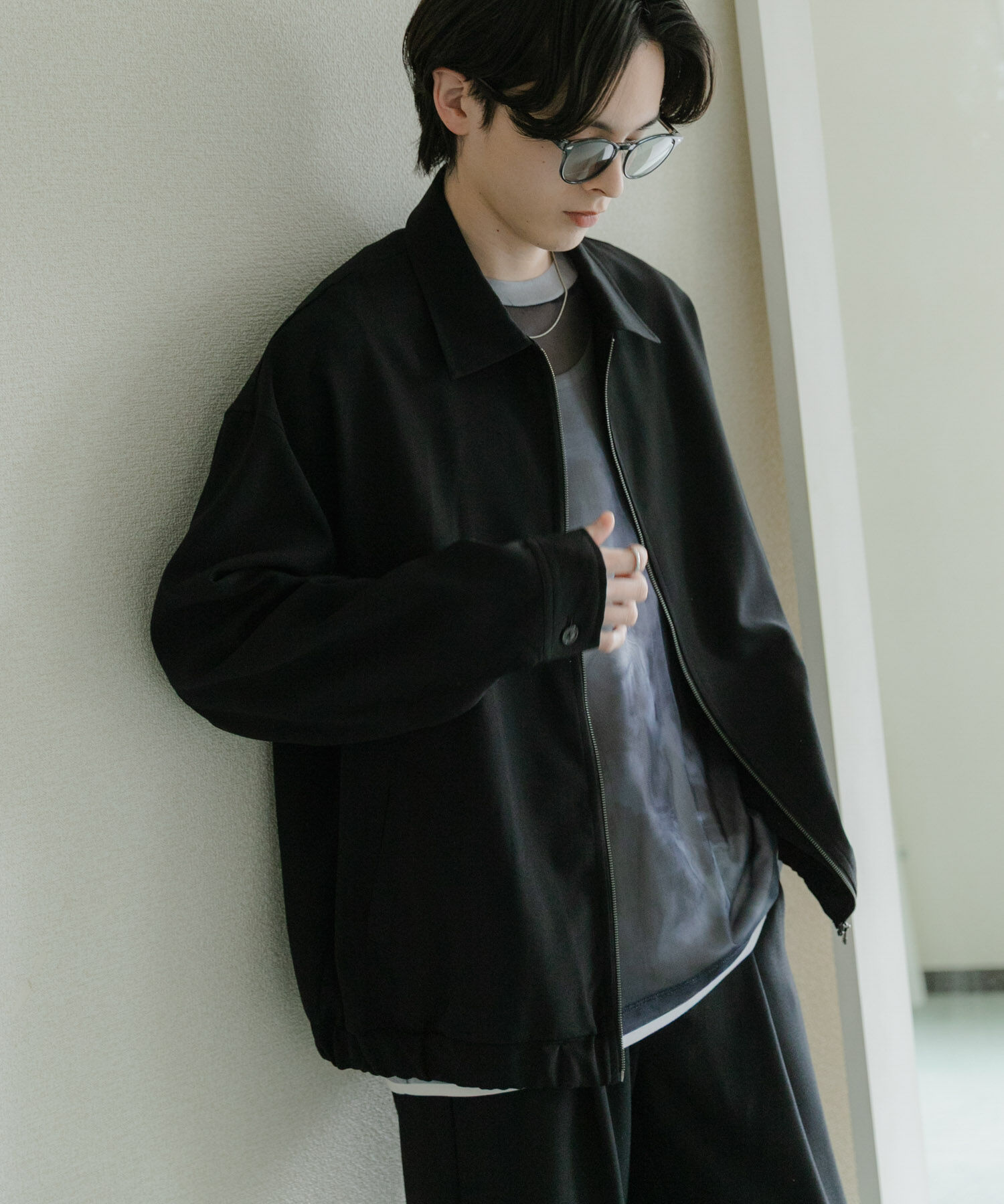 SENSE OF PLACE by URBAN RESEARCH「『UR TECH DRYLUXE』リネンライクジップブルゾン」|ブルゾン・スタジャン|