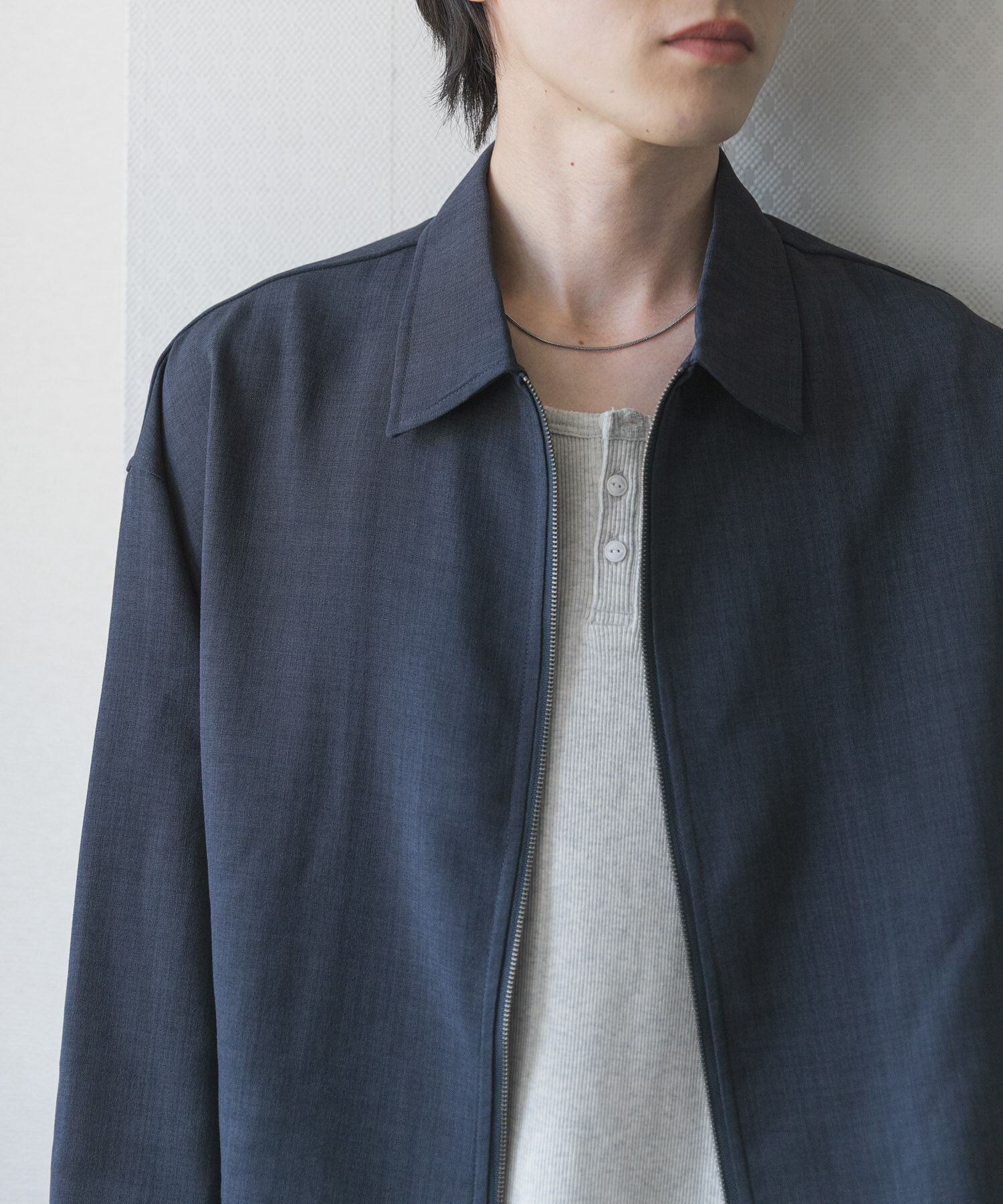 SENSE OF PLACE by URBAN RESEARCH「『UR TECH DRYLUXE』リネンライクジップブルゾン」|ブルゾン・スタジャン|