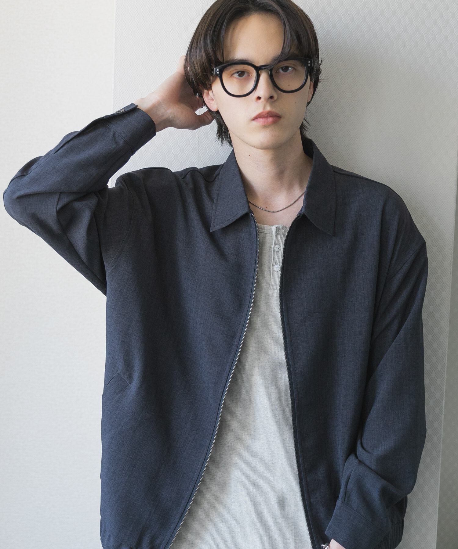 SENSE OF PLACE by URBAN RESEARCH「『UR TECH DRYLUXE』リネンライクジップブルゾン」|ブルゾン・スタジャン|