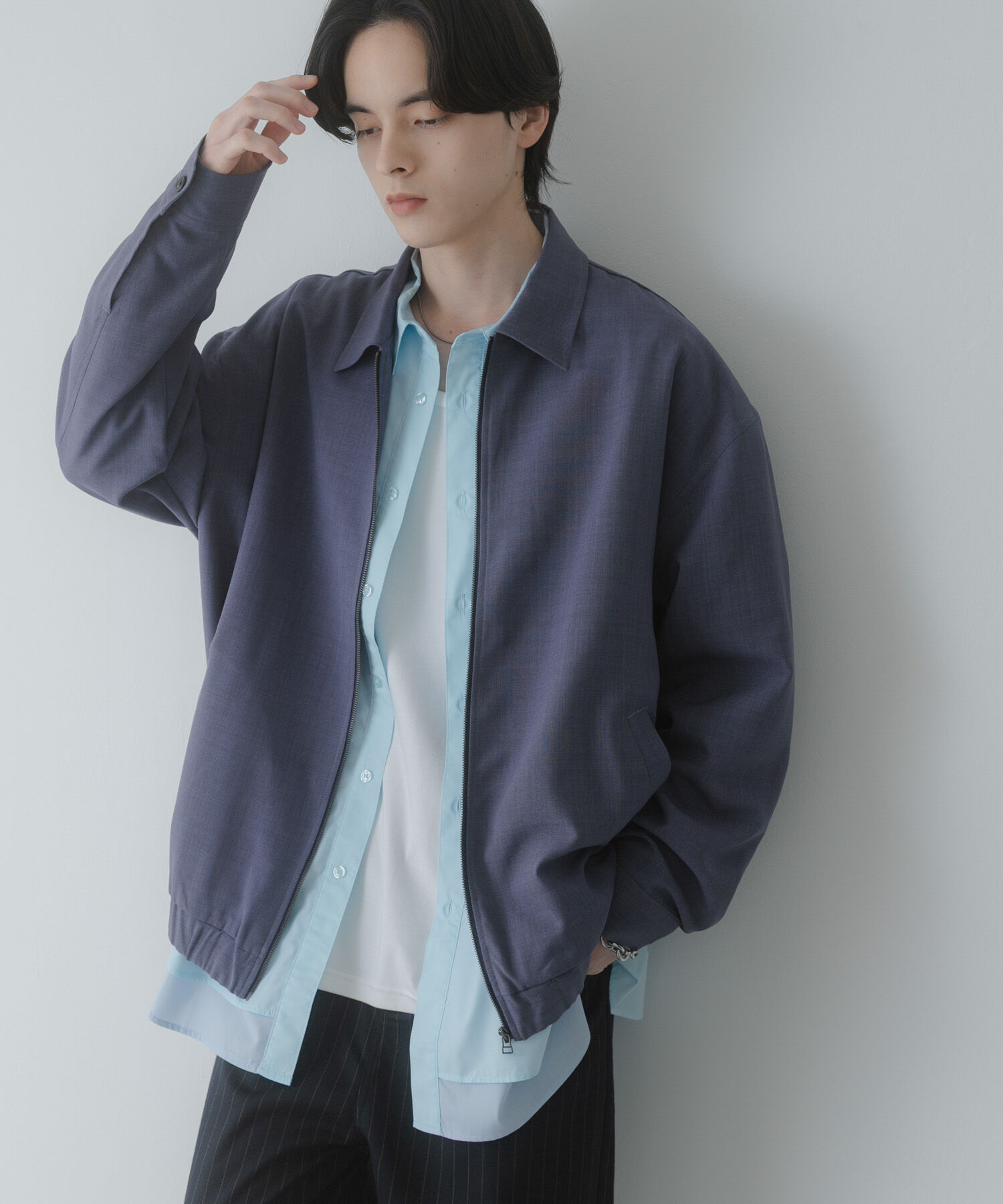 SENSE OF PLACE by URBAN RESEARCH「『UR TECH DRYLUXE』リネンライクジップブルゾン」|ブルゾン・スタジャン|