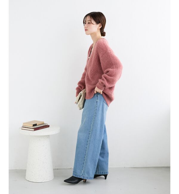  「タックワイドデニムパンツ」|デニム|