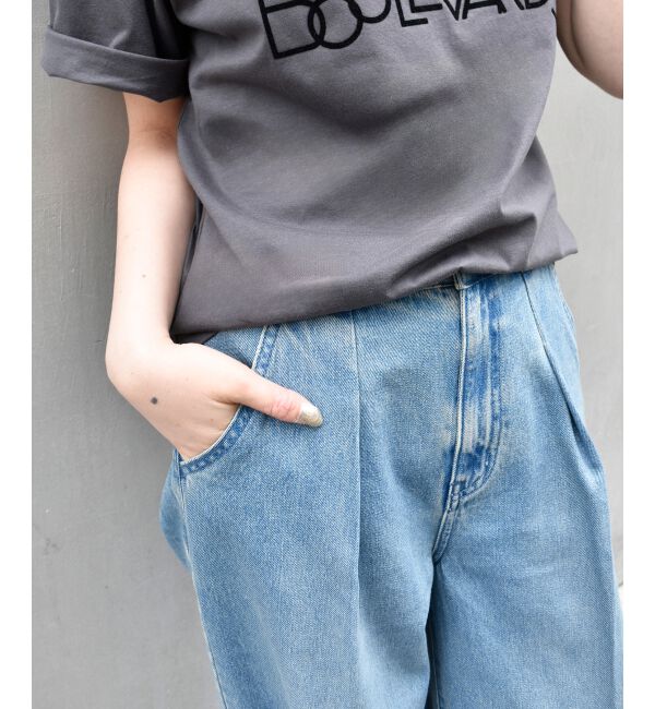  「タックワイドデニムパンツ」|デニム|