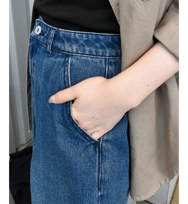  「タックワイドデニムパンツ」|デニム|