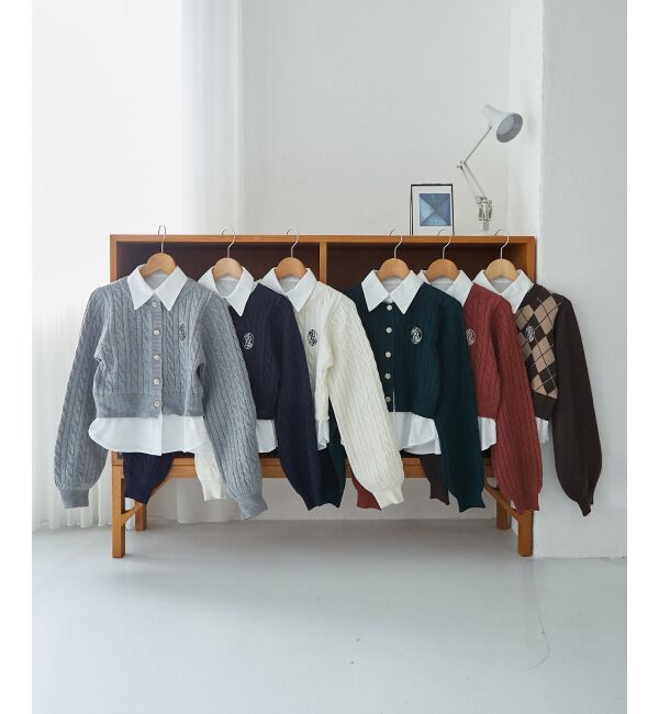 MAJESTICLEGON「シャツドッキングニット」|ニット・セーター|