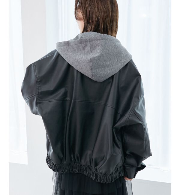  「ヴィンテージライク合皮ブルゾン」|ブルゾン・スタジャン|