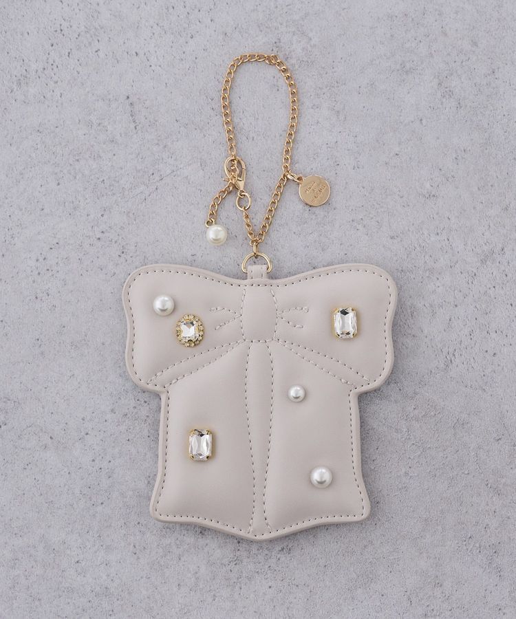 Maison de FLEUR「リボンビジューパスケース」|その他|ライトピンク