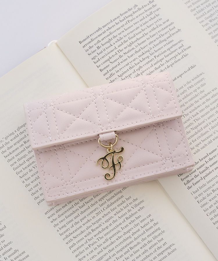 Maison de FLEUR「キルティングカードケース」|財布|ピンク