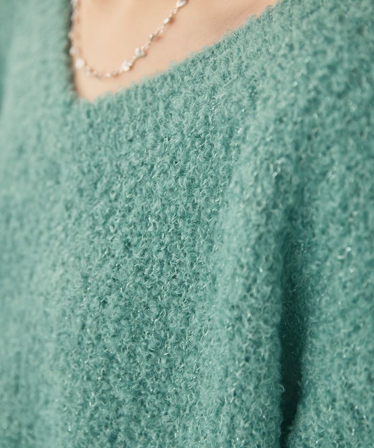 AMERICAN HOLIC「ミニシャギーラメニットプルオーバー」|ニット・セーター|