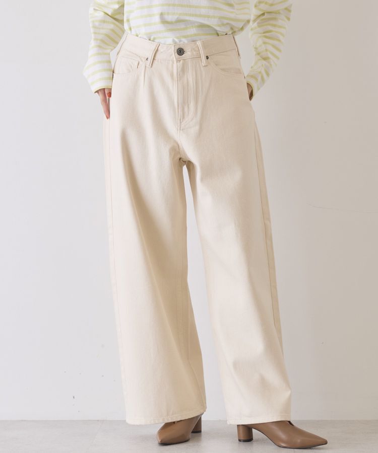 AMERICAN HOLIC「ワイドデニムパンツ」|デニム|White