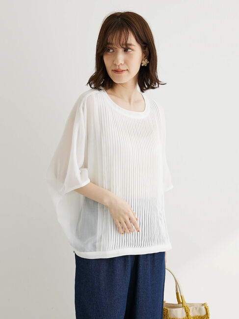  「・furry rate ピンタックボイルブラウス」|シャツ・ブラウス|