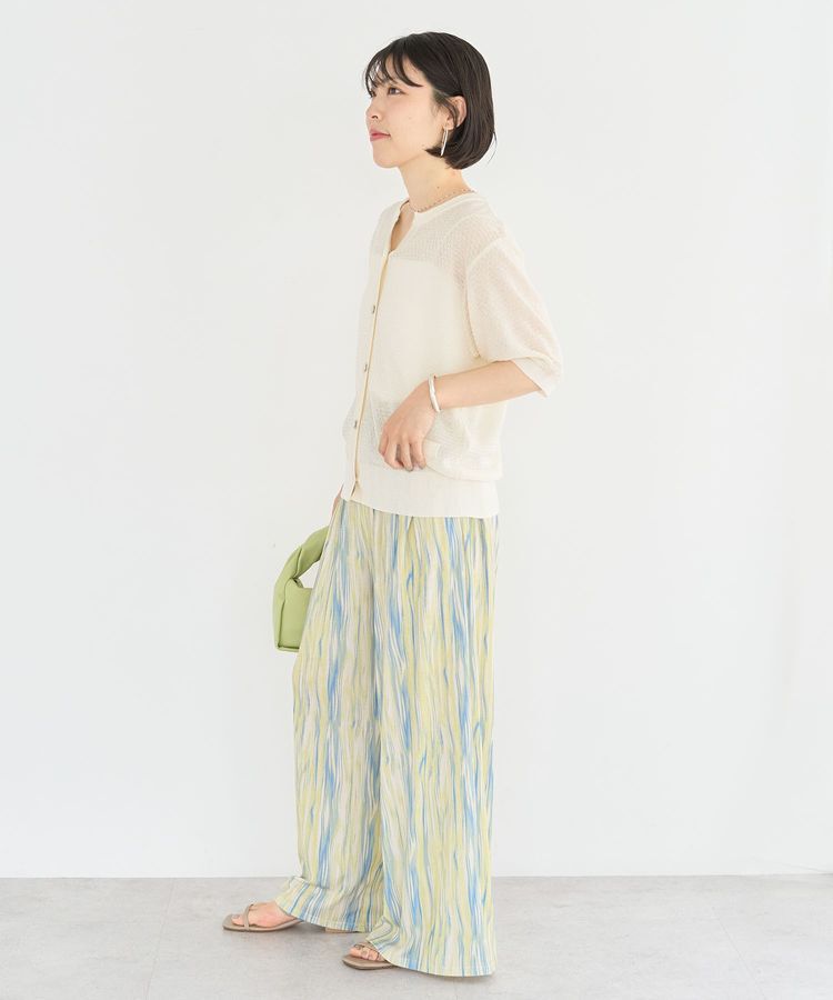 Green Parks「スキッパー半袖ニットカーディガン」|カーディガン|