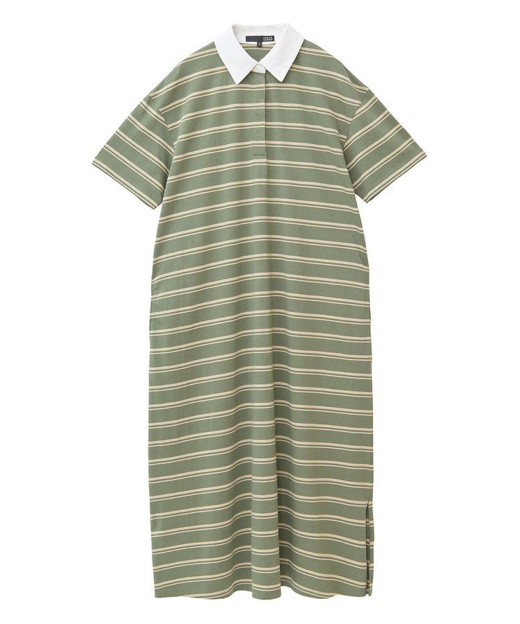 Green Parks「・SUGAR SPOON ボーダーポロワンピース」|ワンピース|