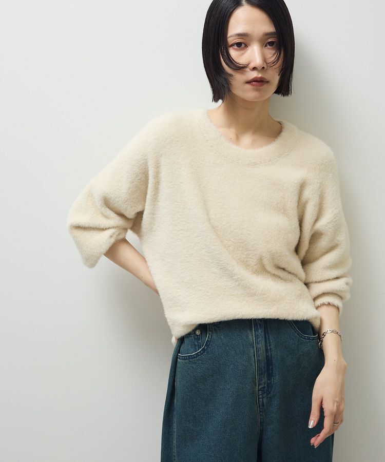 Green Parks「シャギークルーネックニットプルオーバー」|ニット・セーター|