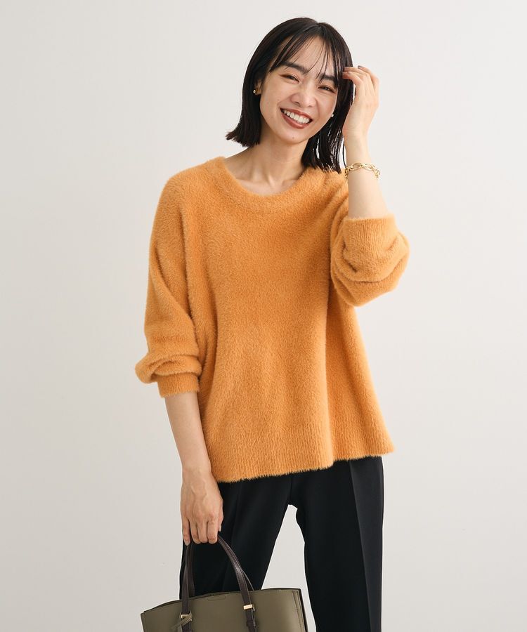 Green Parks「シャギークルーネックニットプルオーバー」|ニット・セーター|Orange