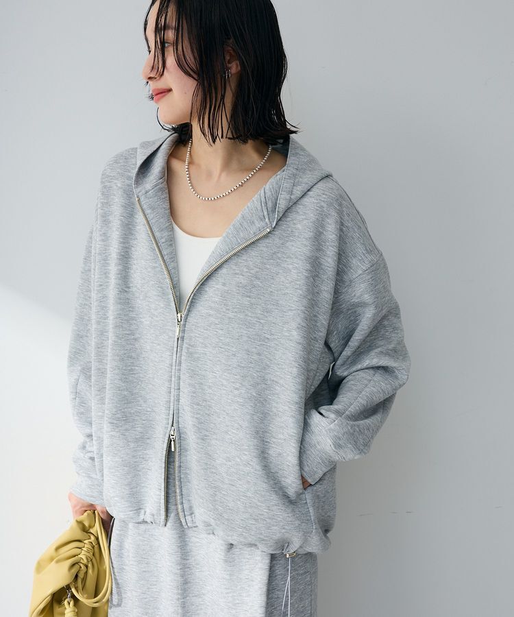 Green Parks「【OTONAパーカー】ダブルZIP裾ドロストパーカー」|スウェット・ジャージ|