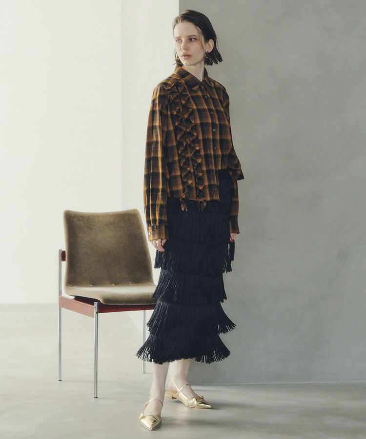 Editt by YECCA VECCA「フリンジロングスカート」|スカート|