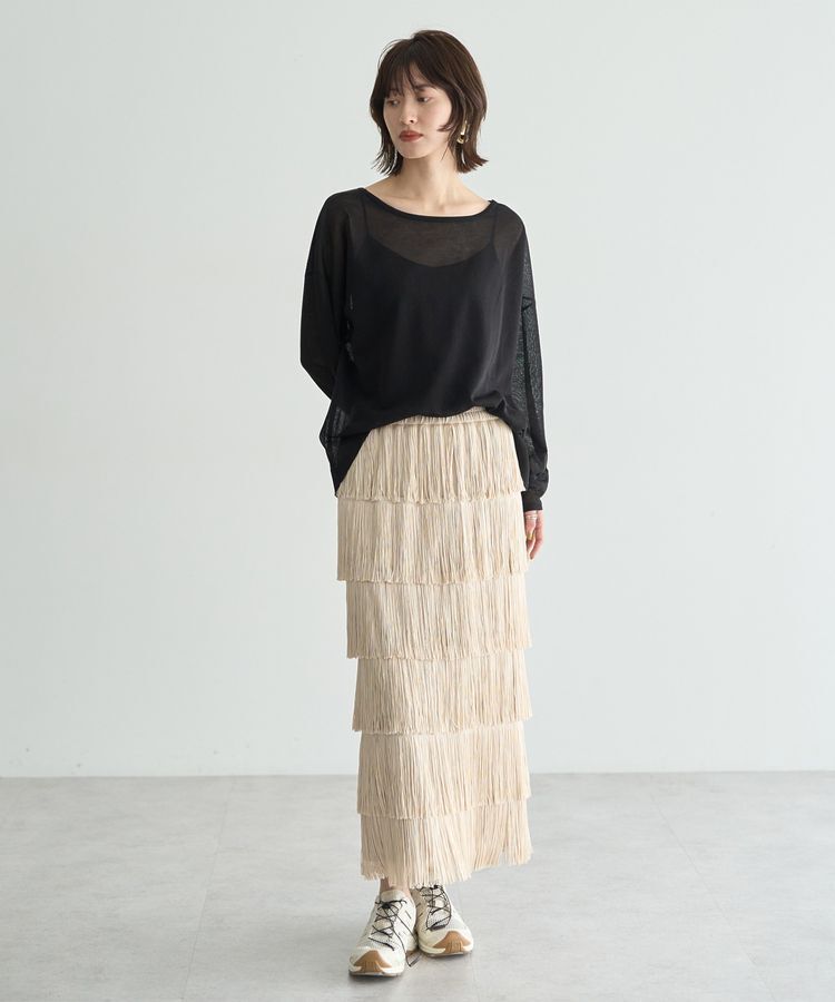 Editt by YECCA VECCA「フリンジロングスカート」|スカート|