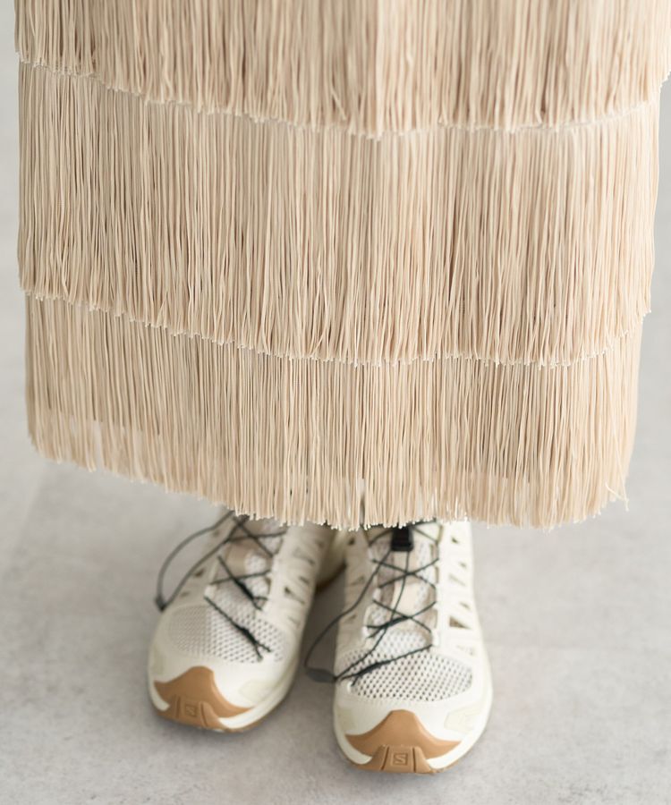 Editt by YECCA VECCA「フリンジロングスカート」|スカート|