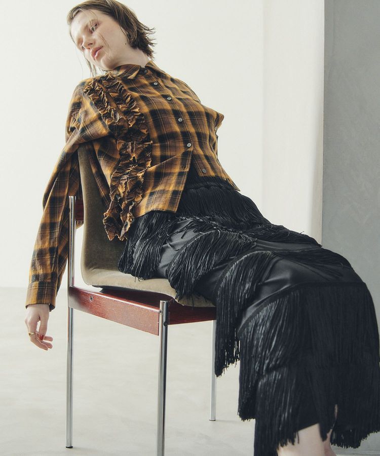 Editt by YECCA VECCA「フリンジロングスカート」|スカート|