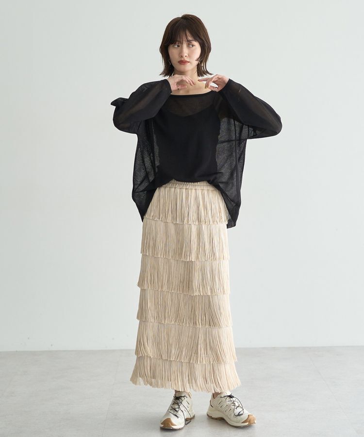 Editt by YECCA VECCA「フリンジロングスカート」|スカート|