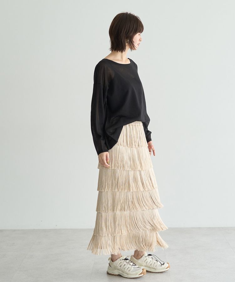 Editt by YECCA VECCA「フリンジロングスカート」|スカート|