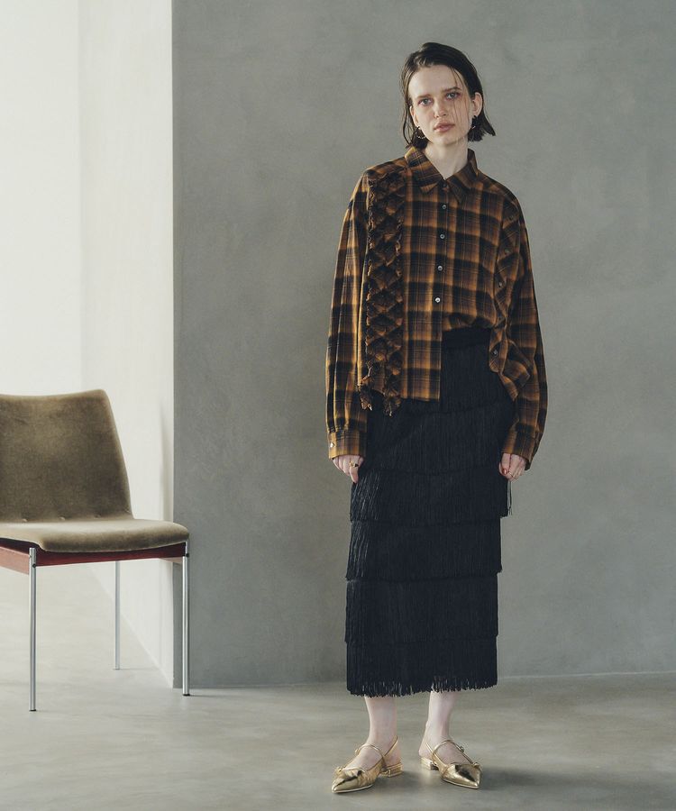 Editt by YECCA VECCA「フリンジロングスカート」|スカート|