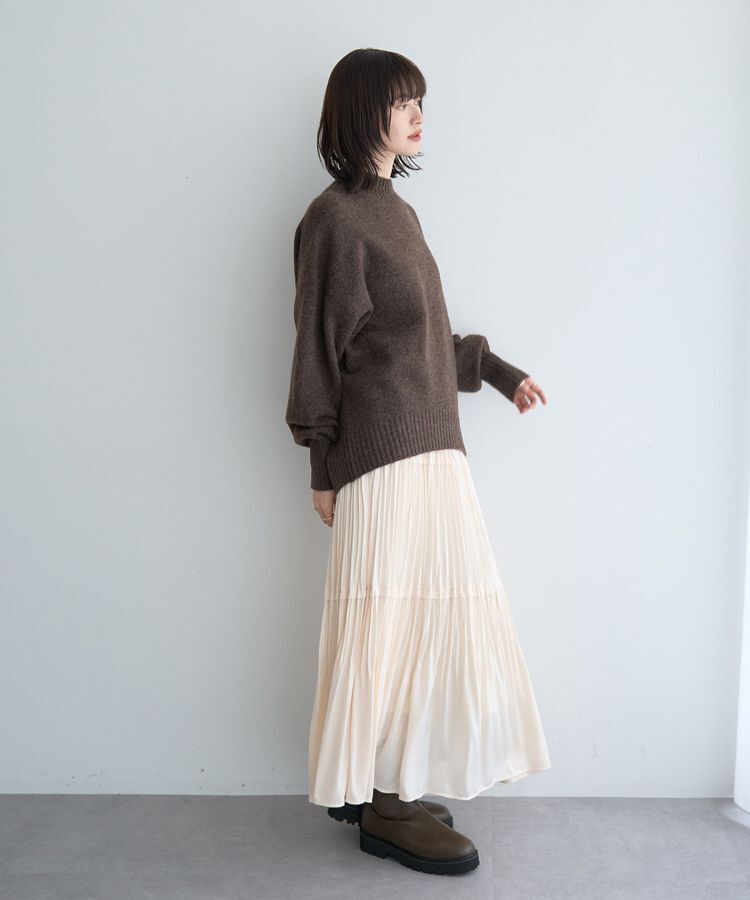 YECCA VECCA「ランダムプリーツサテンマーメイドスカート」|スカート|
