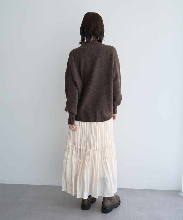 YECCA VECCA「ランダムプリーツサテンマーメイドスカート」|スカート|