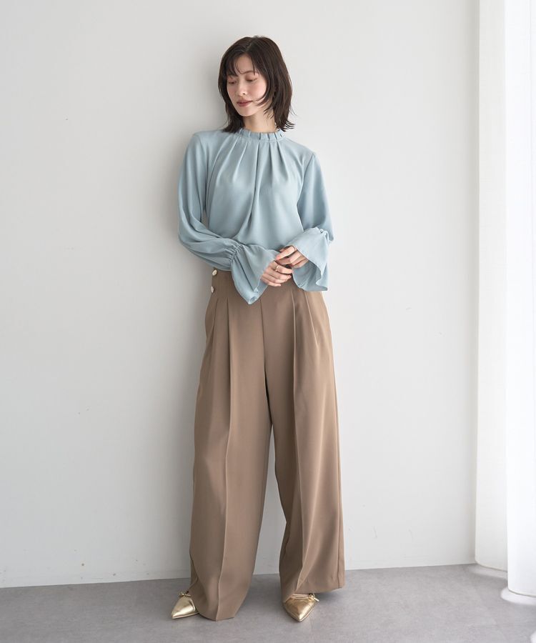 YECCA VECCA「タックデザインブラウス」|シャツ・ブラウス|