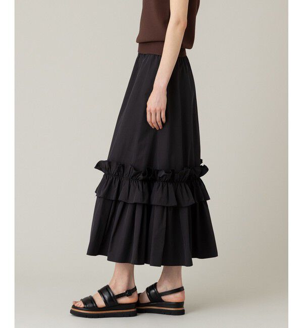 LOULOU WILLOUGHBY「【LOULOU WILLOUGHBY】ハイカウントパピヨンスカート」|フレア|