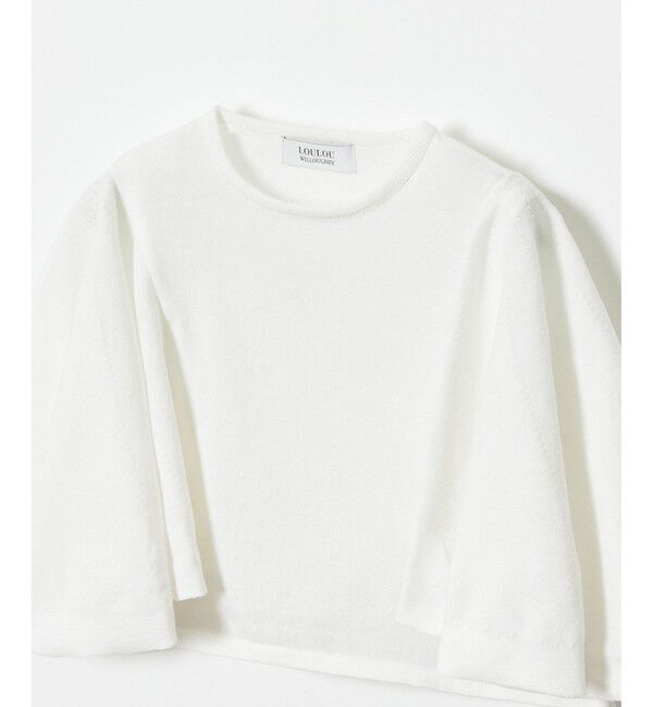 LOULOU WILLOUGHBY「【LOULOU WILLOUGHBY】ミニ丈フレアスリーブプルオーバー」|ニット・セーター|