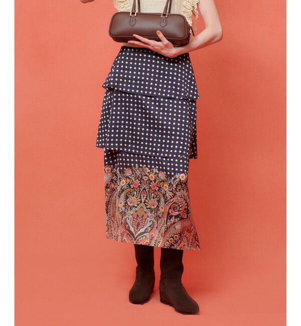 LOULOU WILLOUGHBY「【LOULOU WILLOUGHBY】ペイズリードットスカート」|スカート|