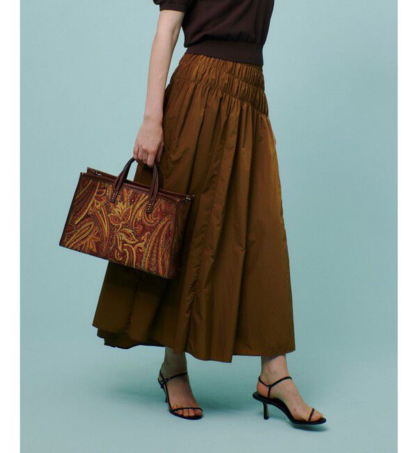 allureville「ナイロンタフタシャーリングスカート」|スカート|