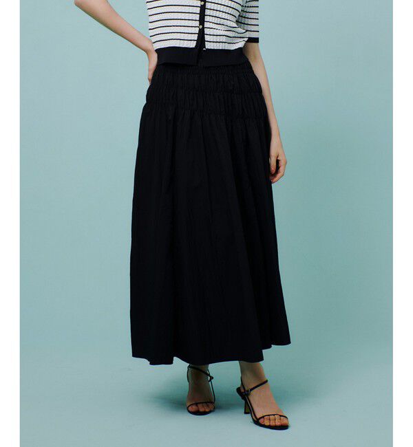 allureville「ナイロンタフタシャーリングスカート」|スカート|