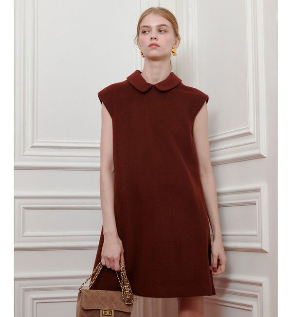 LOULOU WILLOUGHBY「【LOULOU WILLOUGHBY】ビーバーステンカラーワンピース」|ワンピース|