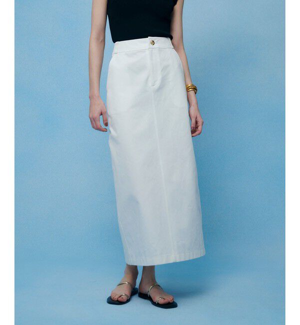 LOULOU WILLOUGHBY「【LOULOU WILLOUGHBY】チノタイトロングスカート」|スカート|