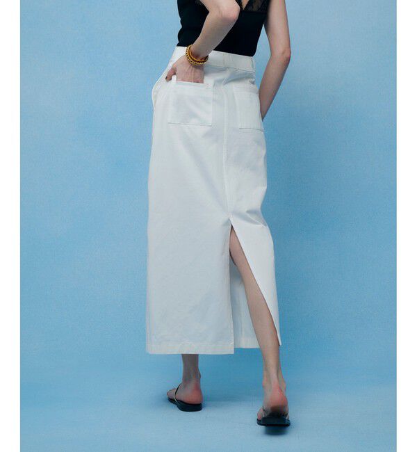 LOULOU WILLOUGHBY「【LOULOU WILLOUGHBY】チノタイトロングスカート」|スカート|