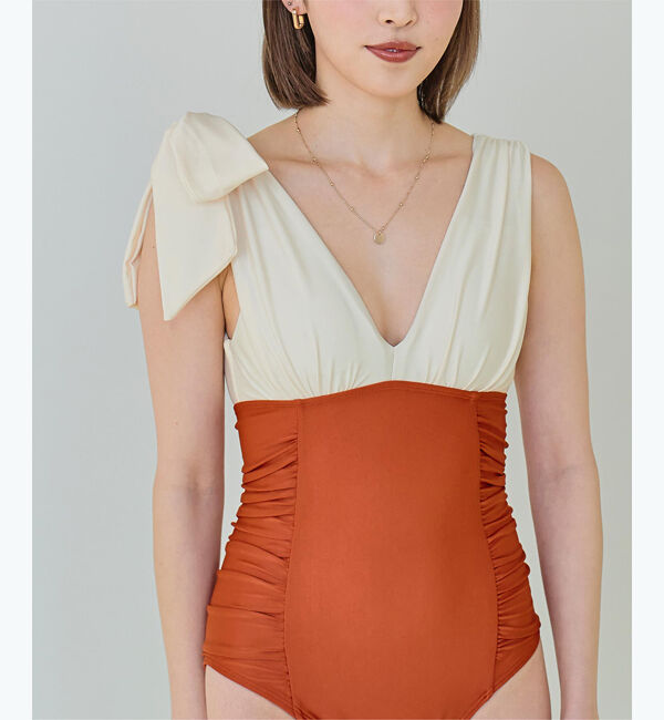 SEA DRESS「深Vネックシンプルワンピース」|ビキニ|