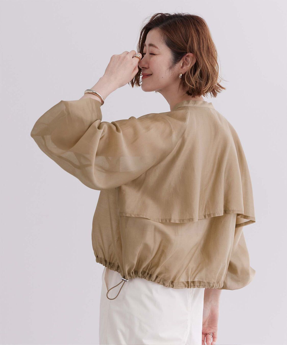 ur's「ドローストリングシアーブルゾン」|ブルゾン・スタジャン|