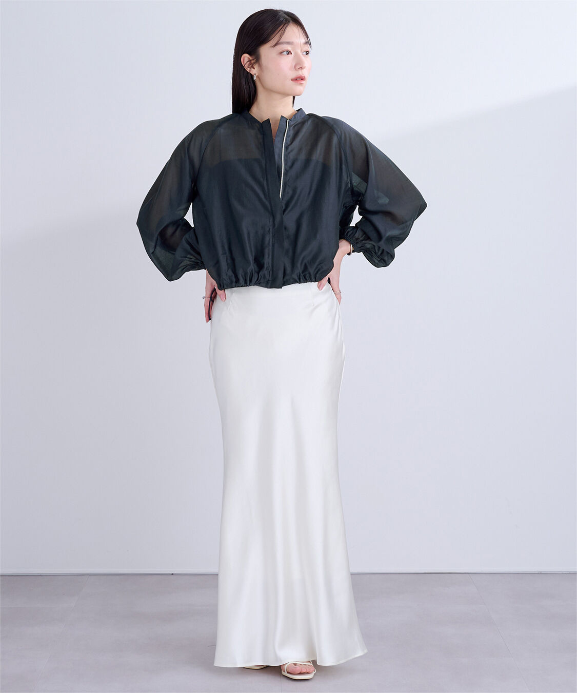 ur's「ドローストリングシアーブルゾン」|ブルゾン・スタジャン|